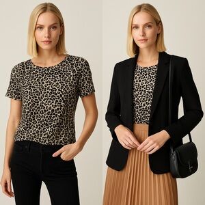 Buffalo David Bitton Animal Print Blouse